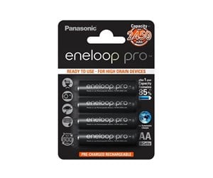 Batteri - Panasonic eneloop pro BK-3HCCE - Battery 4 x AA type - NiMH - ( rechargeable ) - 2450 mAh - BK-3HCCE/4BE