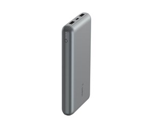 Nødlader - Belkin BoostCharge power bank - 2 x USB 24 pin USB-C - 15 Watt Nødlader - 20000 mAh - BPB012BTGY