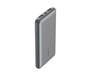 Nødlader - Belkin BoostCharge power bank - 2 x USB 24 pin USB-C - 15 Watt Nødlader - 10000 mAh - BPB011BTGY