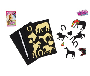 Kreative leker - Pocket Money Horse Rainbow Scratch Stickers - 620936