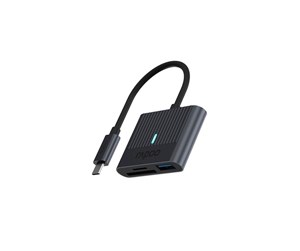 Flashminneadapter - RAPOO USB-C Reader UCR-3001 USB-C Card Reader - 11415