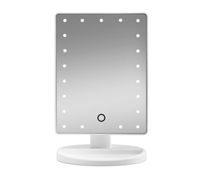 Sminkespeil - Gillian Jones  Makeup Mirror w. Heart LED Light & Touch Function White - 5713982011500