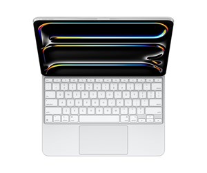 Tastatur - Apple Magic Keyboard for iPad Pro 13‑inch (M4) - US English - White - Tastatur & Foliosett - Amerikansk Engelsk - Hvit - MWR43LB/A