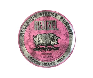 Hårpleie - Reuzel - Pink Heavy Hold Grease Pomade 340 ml - 0869519000044