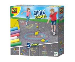 Kreative leker - SES Sidewalk Chalk Games 5in1 - 02207