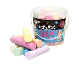 Utendørsleker - Creative Craft Group Jumbo Sidewalk Chalk in Bucket 15 pcs. - 610001