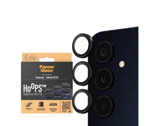 Mobil - Andre tilbehør - PanzerGlass Hoops™ Camera Lens Protector Samsung Galaxy A35 5G | Black - PANZER1226