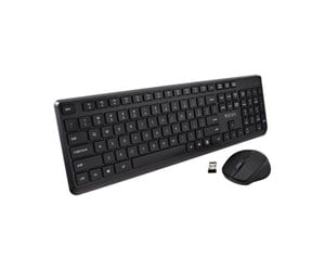 Tastatur - V7 CKW350US - keyboard and mouse set - 100% (full size) - QWERTY - US - black Input Device - Tastatur & Mussett - Amerikansk Engelsk - Svart - CKW350US