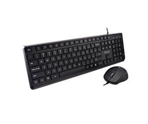 Tastatur - V7 CKU350US - keyboard and mouse set - 100% (full size) - QWERTY - US - black Input Device - Tastatur & Mussett - Amerikansk Engelsk - Svart - CKU350US