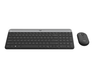 Tastatur - Logitech Slim Wireless Combo MK470 - Tastatur & Mussett - Engelsk - Storbritannia - Svart - 920-009202