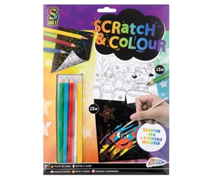 Kreative leker - Grafix Craft set Scratch and Colors A4 - 220010