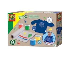 Kreative leker - SES ECO Finger Paint Set with Kliederapron - 24924