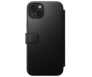 Mobil - Deksel og etui - Nomad Modern Leather Folio - black - iPhone 15 Plus - NM01624585