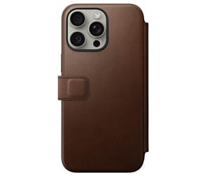 Mobil - Deksel og etui - Nomad Modern Leather Folio - brown - iPhone 15 Pro Max - NM01633785