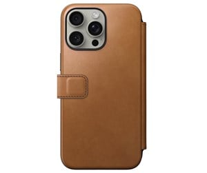 Mobil - Deksel og etui - Nomad Modern Leather Folio - english tan - iPhone 15 Pro Max - NM01634485