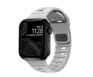 Smartklokke - Tilbehør - Nomad Sport Strap M/L - grey - Apple Watch Ultra 2/1 (49mm) 9/8/7 (45mm)/6/SE/5/4 (44mm)/3/2/1 (42mm) - NM01958185