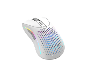 Mus - Glorious Model D 2 Wireless - Matte White - Gaming mus - Optisk - 5 - Hvit - GLO-MS-DWV2-MW