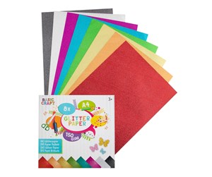 Arts & Crafts - Tilbehør - Creative Craft Group Glitter Paper A4 8 Sheets 150gsm - CR0018/GE