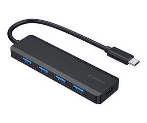 USB-hub - Gembird UHB-CM-U3P4P-01 - hub - type-C - 4 ports USB-hub - 4 porter - Svart - UHB-CM-U3P4P-01