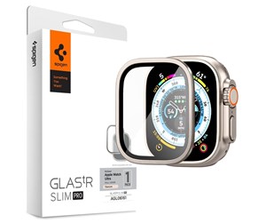 Smartklokke - Tilbehør - Spigen Glass tR Slim Pro 1 Pack - titanium - Apple Watch Ultra 2/Ultra 49mm - AGL06161