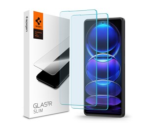 Mobil - Beskyttelsesglass - Spigen Glass tR Slim 2 Pack - Xiaomi Redmi Note 12 Pro 5G/Redmi Note 12 Pro+ 5G/POCO X5 Pro 5G - AGL06045