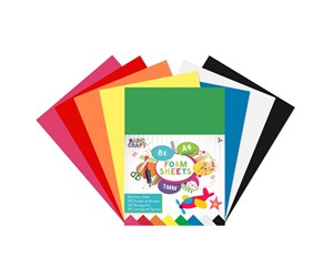 Arts & Crafts - Tilbehør - Creative Craft Group Foam Sheets A4 8 Sheets - CR0017/GE