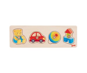 Babyleker - Goki Wooden Stud Puzzle My Toys 4 pcs. - 57356