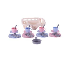 Rollelek - Cavallino Toys Cavallino Crockery with Dishwashing Rack Pink 30pcs. - 8487SF01