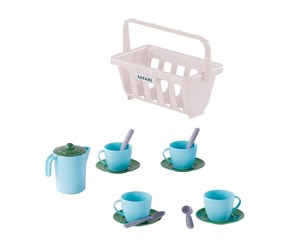 Rollelek - Cavallino Toys Cavallino Crockery in Basket Blue 15 pieces. - 8325SF01