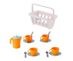 Rollelek - Cavallino Toys Cavallino Crockery in Basket Orange 15 pieces. - 8326SF01