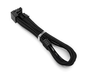 Strømkabel (intern) - DUTZO Sleeved PCI-E 12V-2x6 forlengerkabel - låsestift opp - Svart - DSC-PE12V2X6-PU-30-BLK