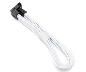 Strømkabel (intern) - DUTZO Sleeved PCI-E 12V-2x6 forlengerkabel - låsestift opp - Hvit - DSC-PE12V2X6-PU-30-WHT