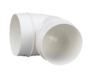 Ventilation - Duka Bend 90° Ø100mm white - 127152