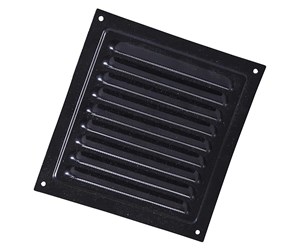 Ventilation - Duka Jalousie grid 200x200 mm black lacquered aluminium - 329194