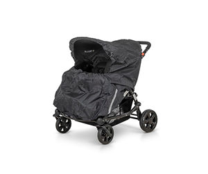 Barnevogner & Sportsvogner - Babytrold Rain cover twin stroller black - 21-17