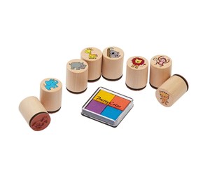 Kreative leker - Goki Wooden Stamp Set - Wild Animals - 15499