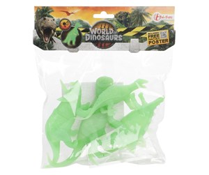 Figurer - World of Dinosaurs Glown in the Dark Dino 4pcs. - 37851A