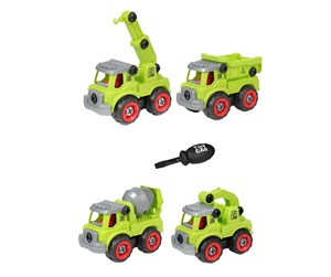 Leketøysbil - Toi-Toys Cars & Trucks Construction vehicles with screwdriver - 72398A