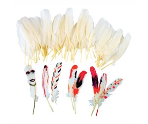 Arts & Crafts - Tilbehør - Colorations - White Feathers 48pcs. - WHFEAT