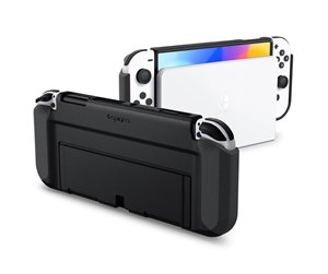 Spill - Tilbehør - Spigen Thin Fit - black - Nintendo Switch OLED - Accessories for game console - Nintendo Switch OLED - ACS04239