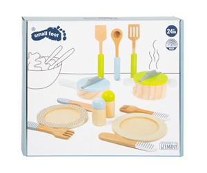 Treleker - Small Foot - Wooden Cooking Utensils and Tableware Set 15dlg. - 11098