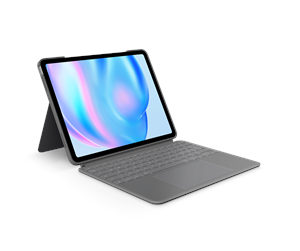 Tastatur - Logitech Combo Touch for iPad Pro 11-inch (M4) - Tastatur & Foliosett - Nordisk - Grå - 920-012773