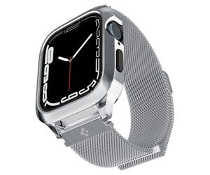 Smartklokke - Tilbehør - Spigen Metal Fit Pro - silver - Apple Watch 9/8/7 45mm - ACS04584