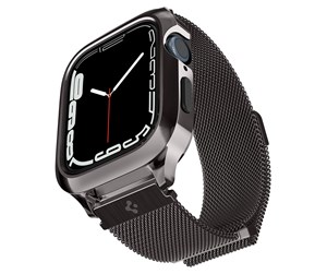 Smartklokke - Tilbehør - Spigen Metal Fit Pro - graphite - Apple Watch 9/8/7 45mm - ACS04585