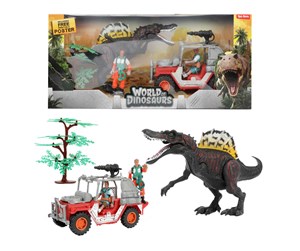 Figurer - World of Dinosaurs Playset - Jeep with Dino - 37503B