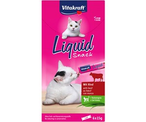 Katt - Vitakraft Liquid Snack med okse, inulin og kattegress - 23521