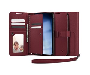 Mobil - Deksel og etui - Spigen Wallet S Plus - burgundy - Samsung Galaxy S23+ - ACS05678