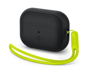 Mobil - Andre tilbehør - Spigen Case Silicone Fit Black + Strap Phantom Green - AirPods Pro (2nd Gen) - ACS05810