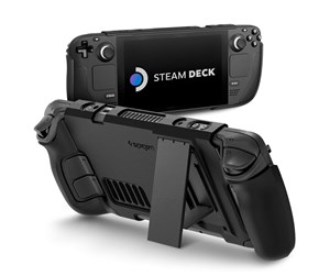 Spill - Tilbehør - Spigen Thin Fit with Kick Stand - black - Steam Deck - Accessories for game console - Steam Deck - ACS06040