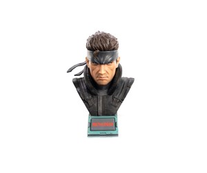 Reklameartikler - First 4 Figures - Metal Gear Solid Life-Size Bust Resin Statue: Solid Snake (Standard Edition) - Figur - 5060316625965